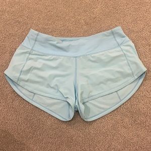 Light blue size 2 2.5 inch lululemon shorts